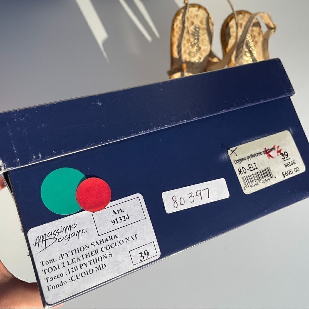 Massimo Dogama Italian Python Nude Platform Heel 9 - image 4